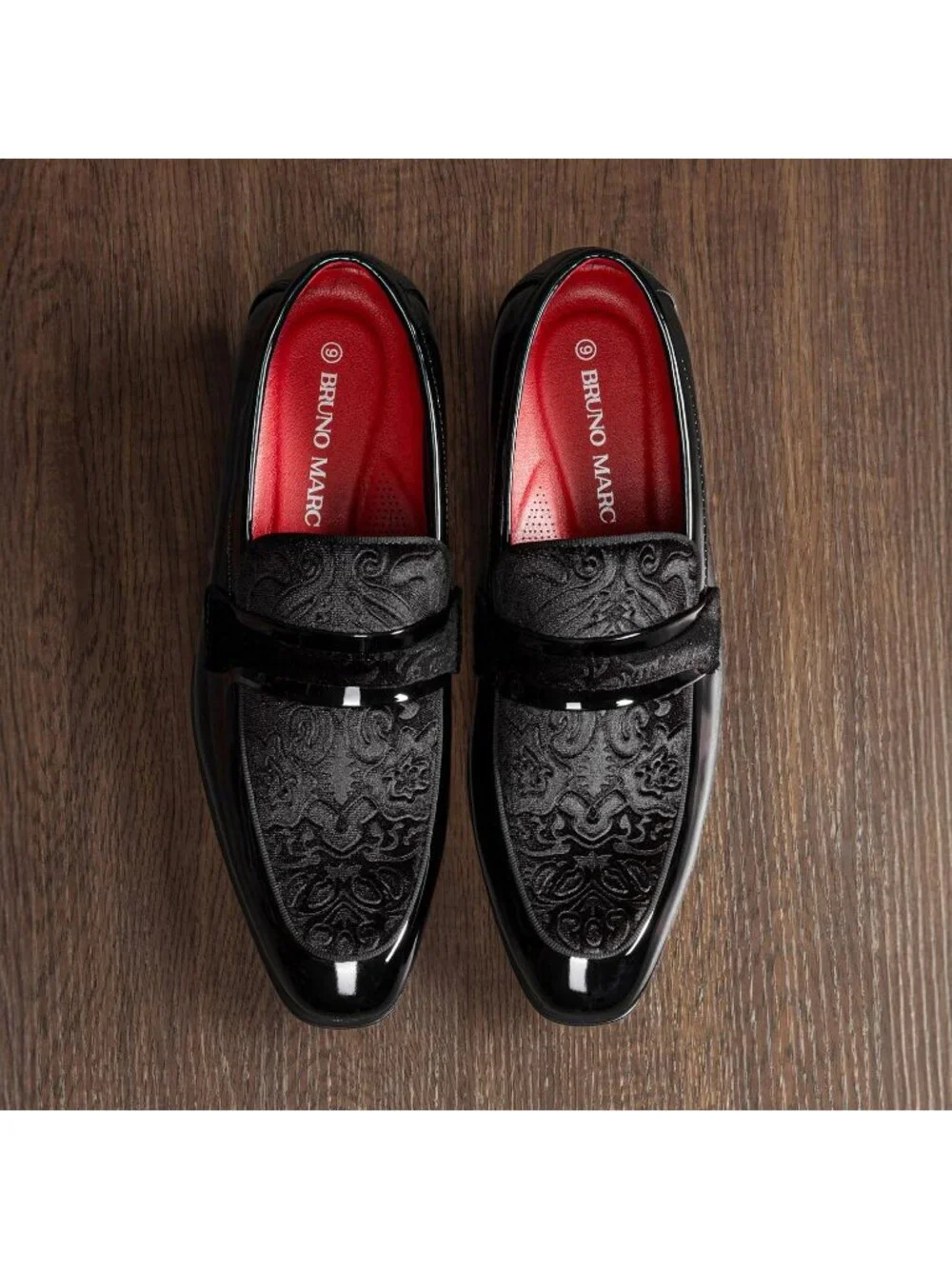 Men's Black Velvet Tuxedo Loafers Slip On Wedding Formal Dress Causal Shoes